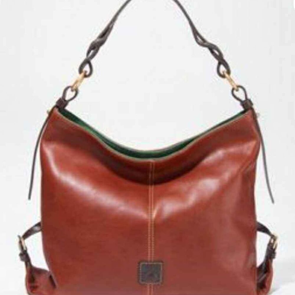 NEW Dooney & Bourke Florentine Leather Twist Sac Shoulder Bag